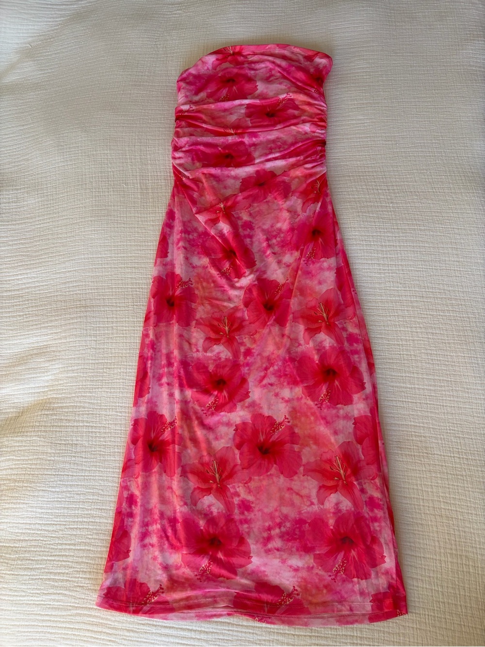 Madden Girl Pink Bodycon Hibiscus Dress